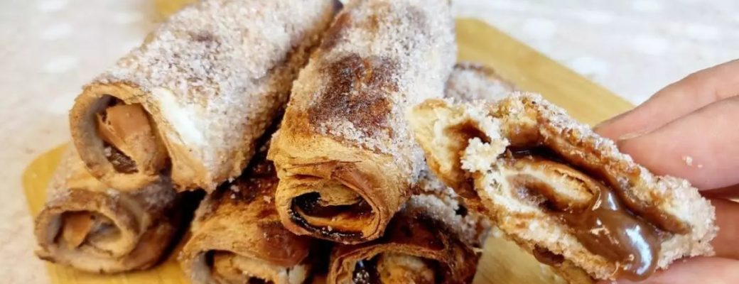 Churros De Pão De Forma Na AirFryer