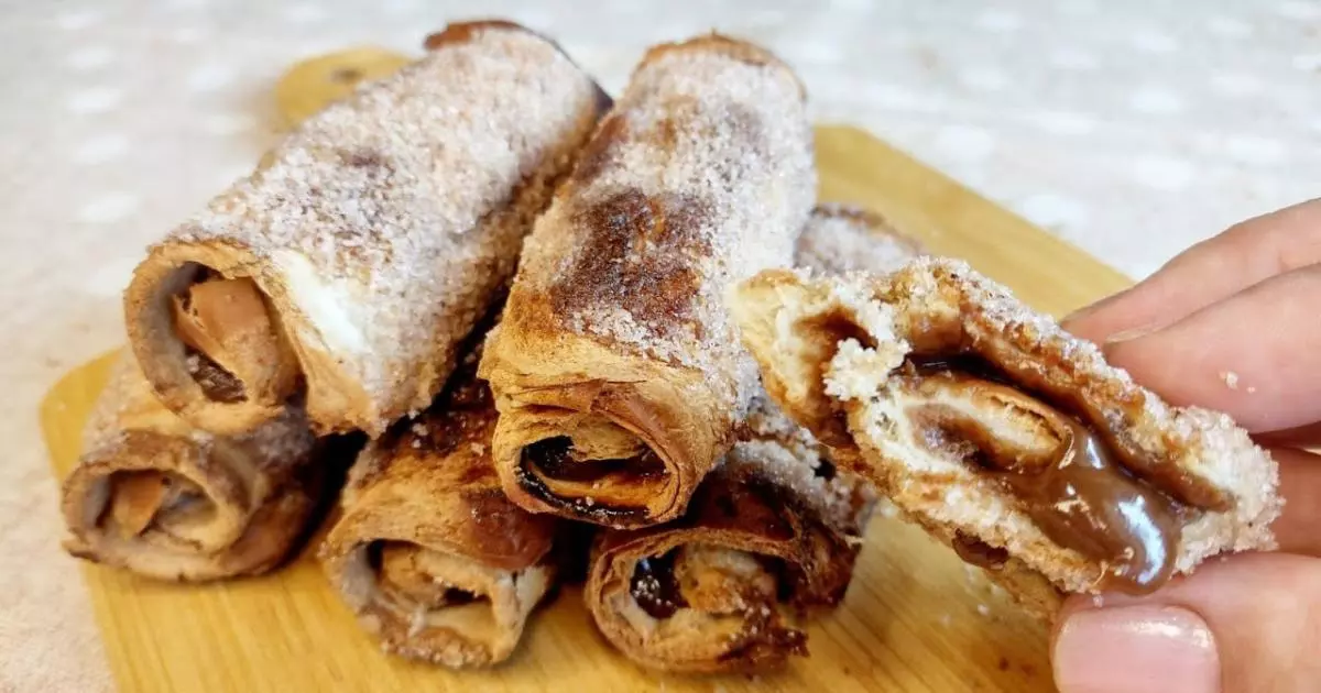 Churros de pão de forma na AirFryer
