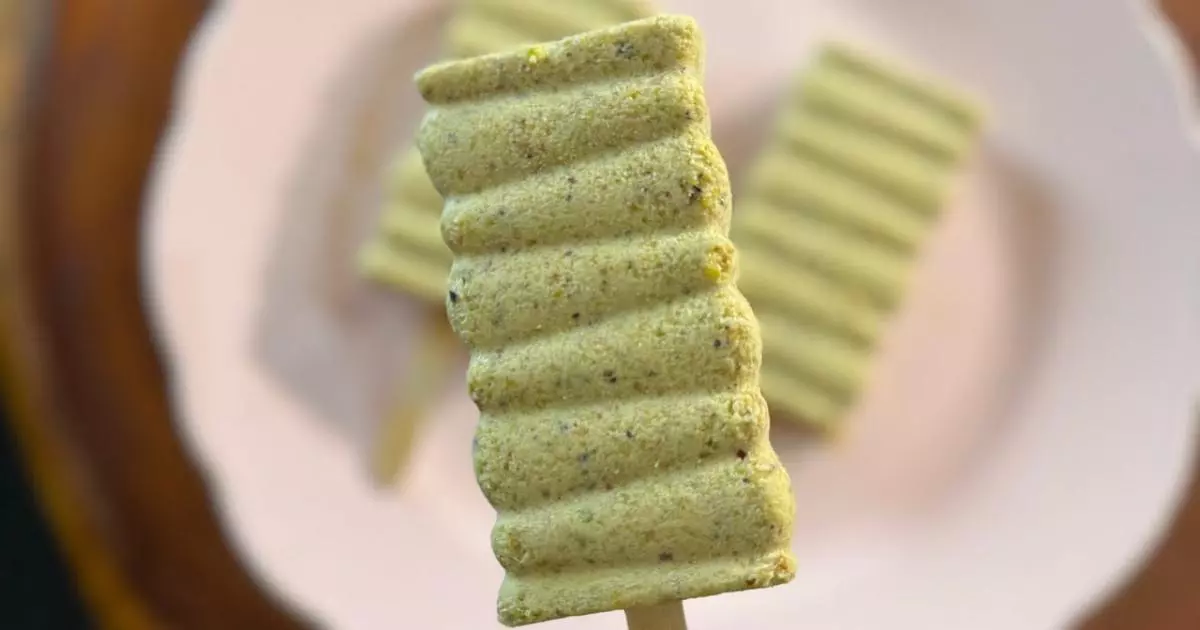 picolé de pistache low carb
