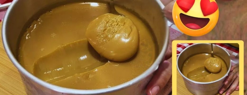 Jeito Diferente De Fazer Leite Condensado No Forno: Feito Numa Forma De Bolo Em Banho Maria
