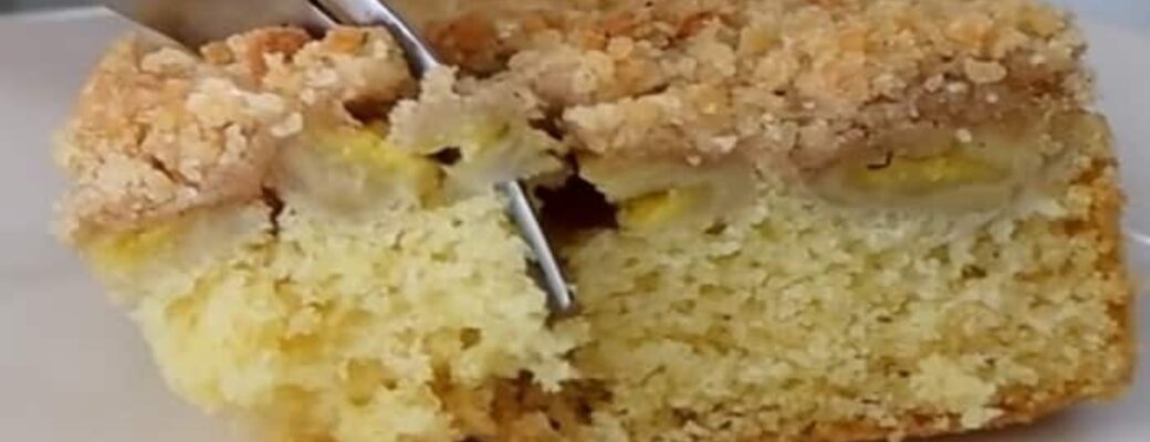 Torta De Banana Farofa Simples