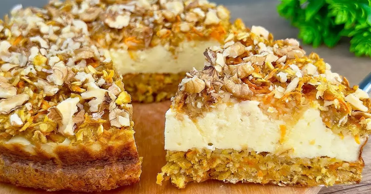 bolo fit com aveia, cenoura e maçã