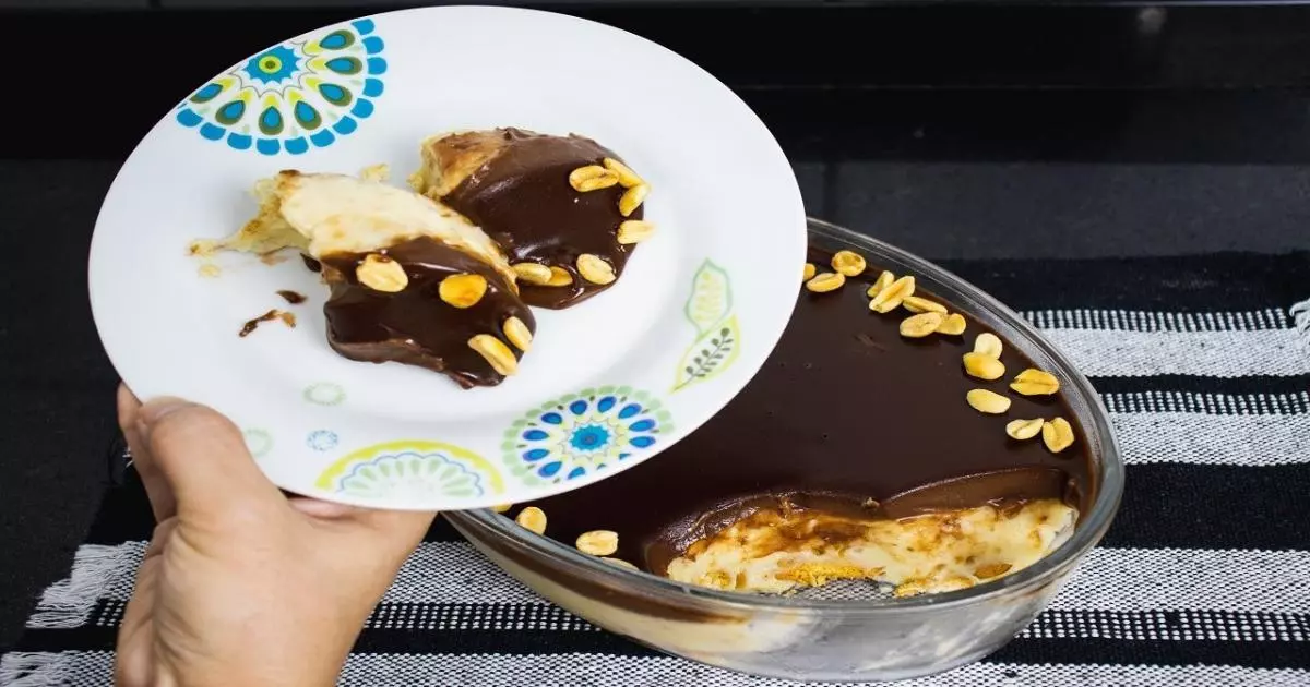 Pavê de amendoim com chocolate