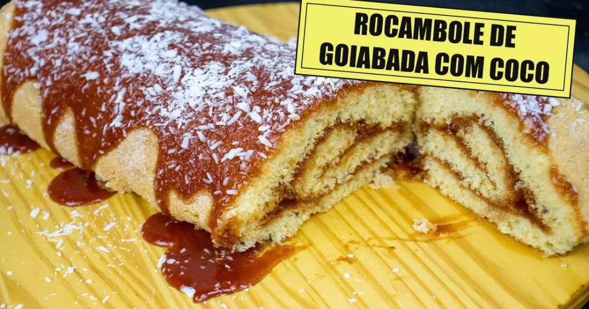 rocambole de goiabada com coco