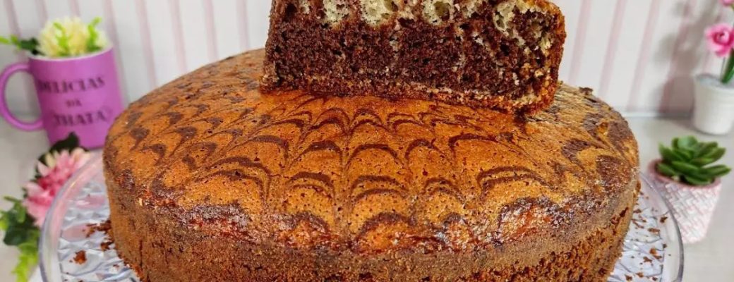 Bolo Caseiro Mesclado Super Delicioso E Fofinho