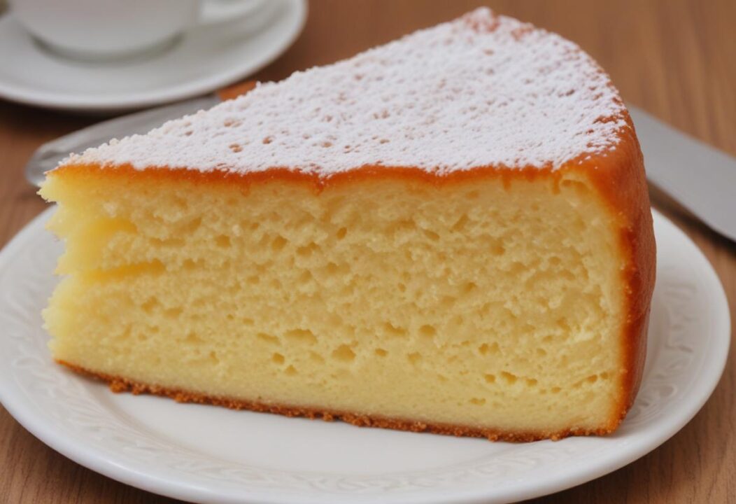 Bolo de aipim com calda de coco Divino