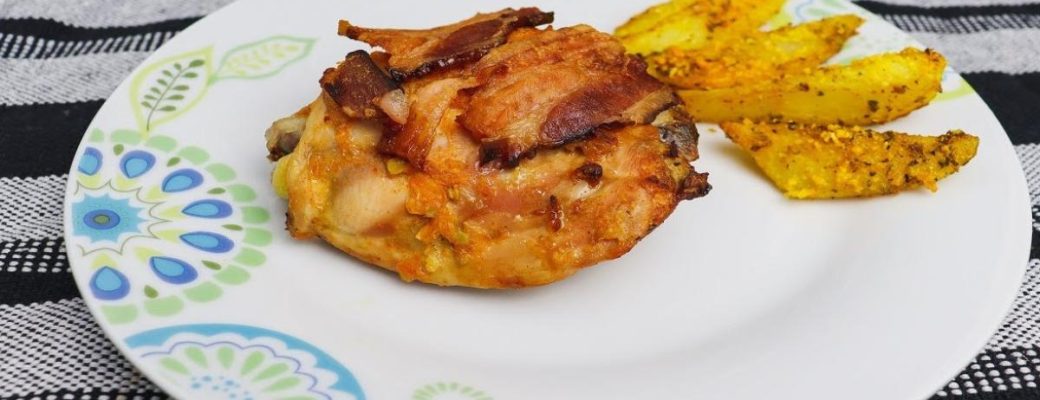 Frango Assado Com Bacon
