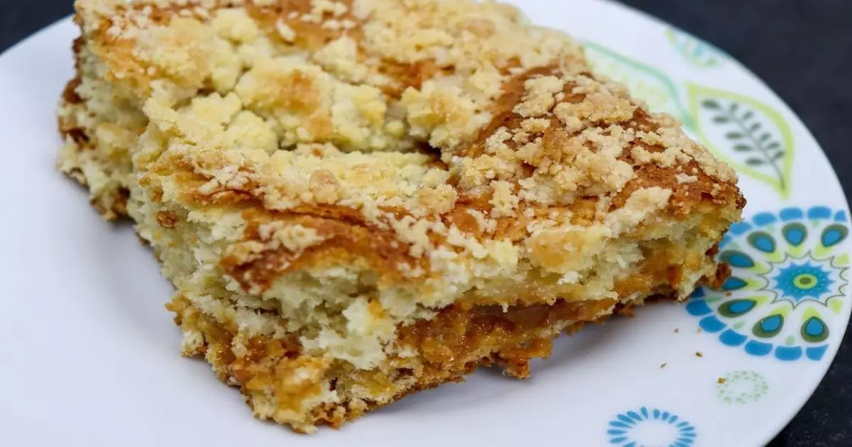 cuca alemã de doce de leite