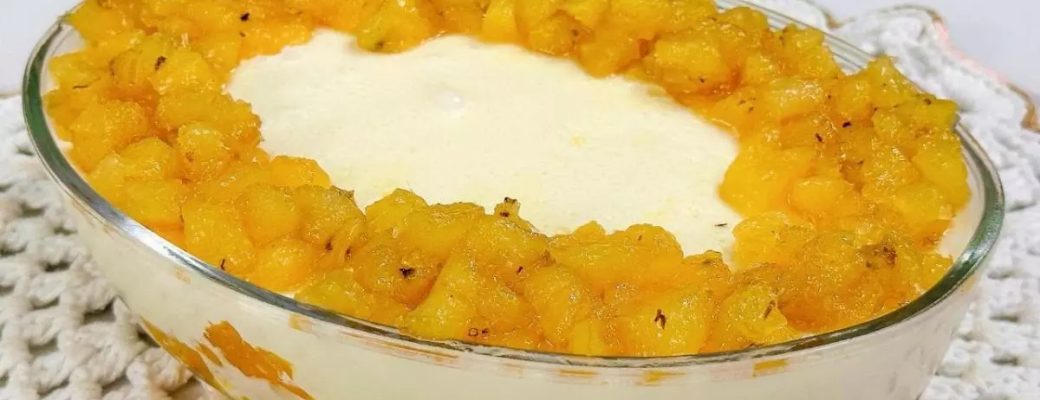 Gelado De Abacaxi De Liquidificador Sem Leite Condensado