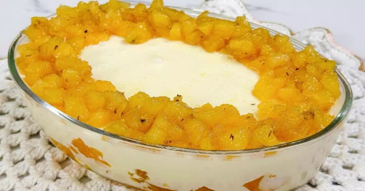 Gelado de Abacaxi de Liquidificador Sem Leite Condensado