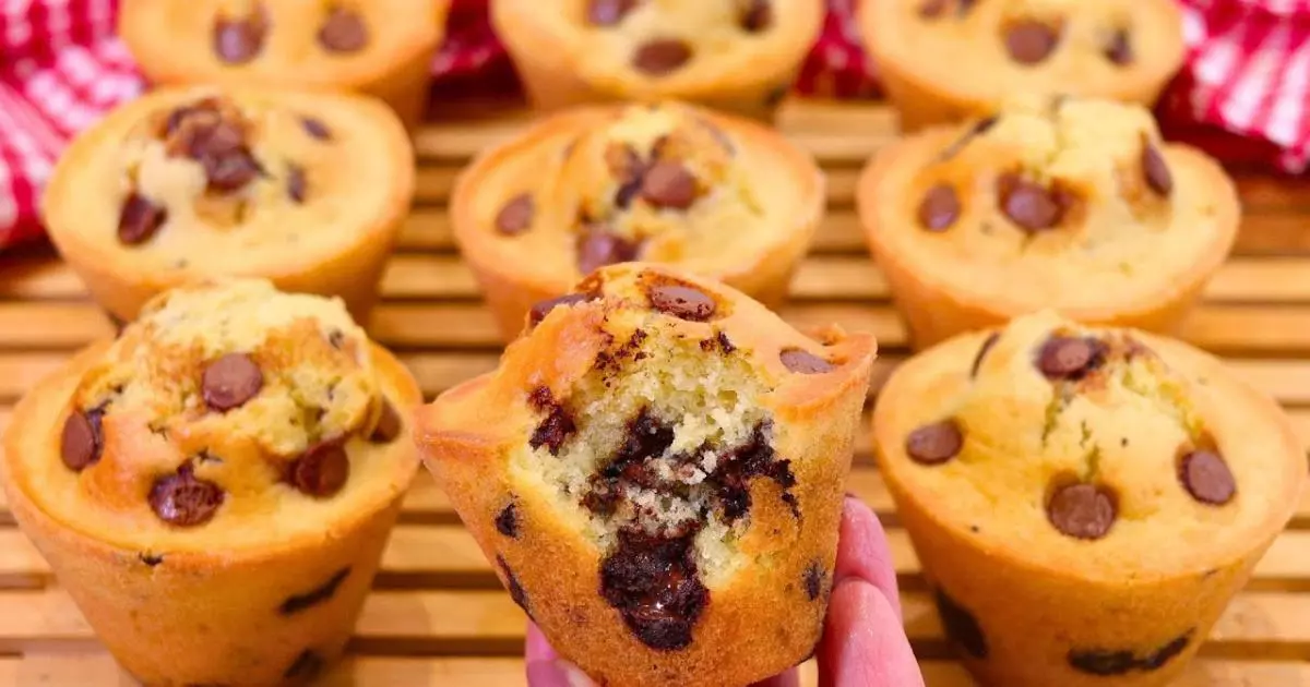 Muffin de Laranja Com Chocolate Super Fofinho