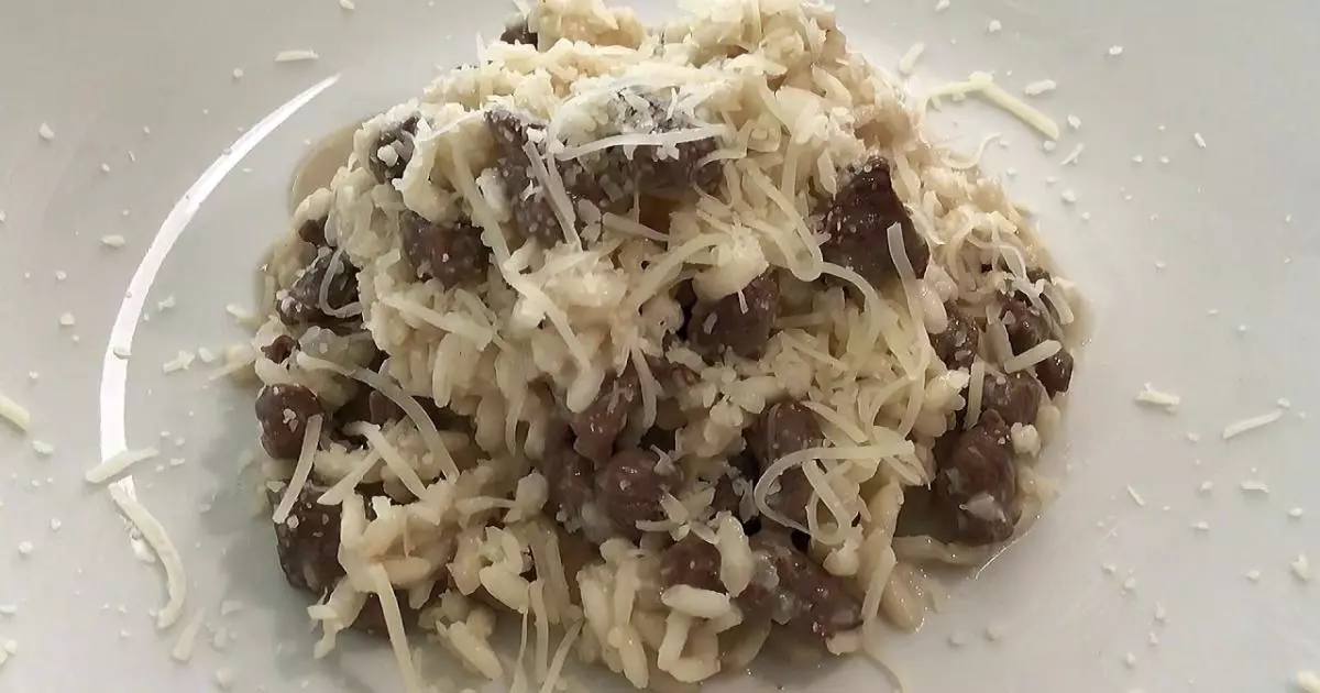 risoto de carne com gorgonzola