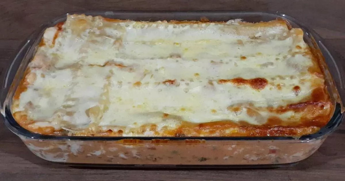 lasanha de camarão