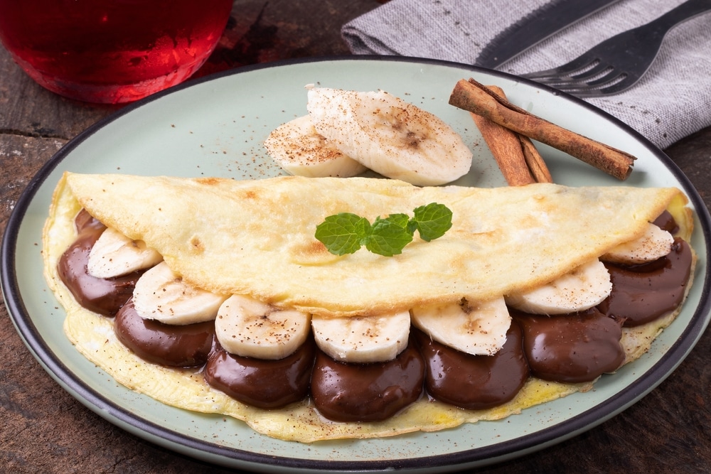 Receitas de 15 minutos Crepioca de Banana com Nutella