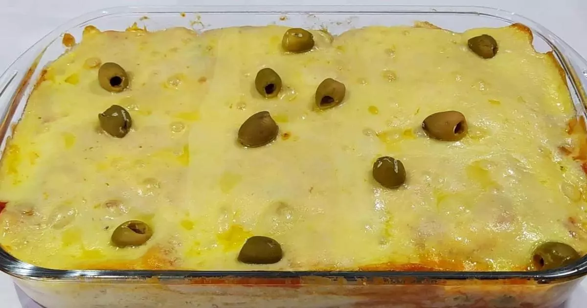lasanha de frango com pão de forma