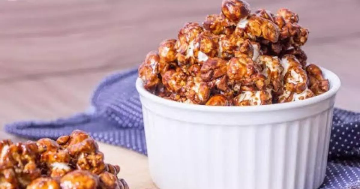 pipoca caramelizada de paçoca