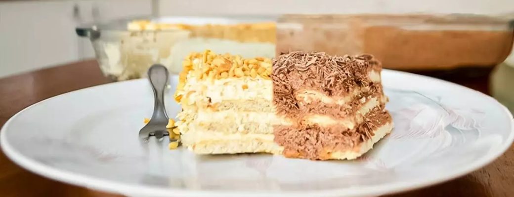 Torta De Bolacha Incrível Com Chocolate E Amendoim