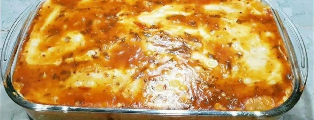 Batata Gratinada Ao Molho Bolonhesa