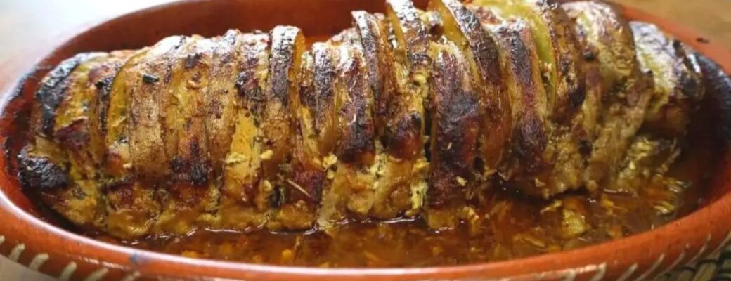 Prepare Um Delicioso Lombo Assado Com Batata E Molho De Mostarda Saboroso, Carne Macia E...