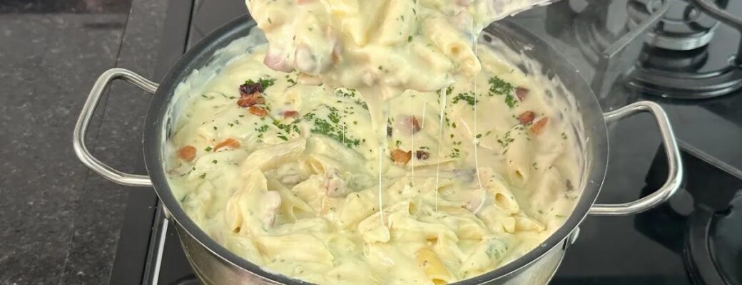 Macarrão Ao Creme De Batata E Bacon: Receita Fácil, Cremosa E Deliciosa Para Um Almoço...