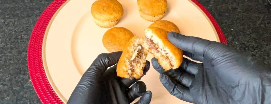 O Muffin Fofinho Recheado Com Nutella Cremosa é Simples, Delicioso E Perfeito Para Qualquer Hora....