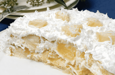 Bolo De Abacaxi Com Coco Molhado Simplesmente Indescritível