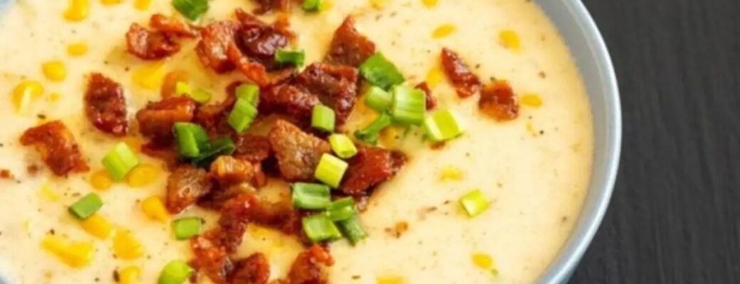 Essa Sopa Cremosa De Milho Com Frango E Bacon é Fácil, Saborosa E Perfeita Para...