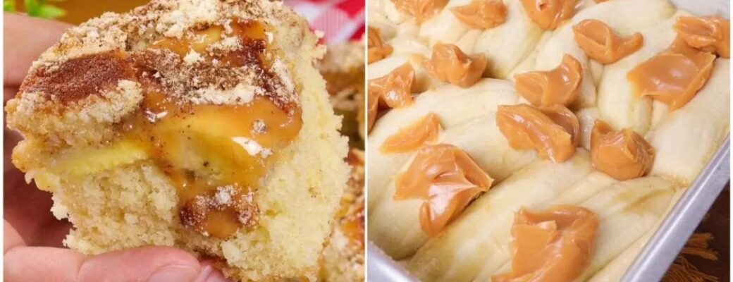Aprenda A Fazer O Melhor Bolo Cuca De Banana Com Doce De Leite, Uma Combinação...