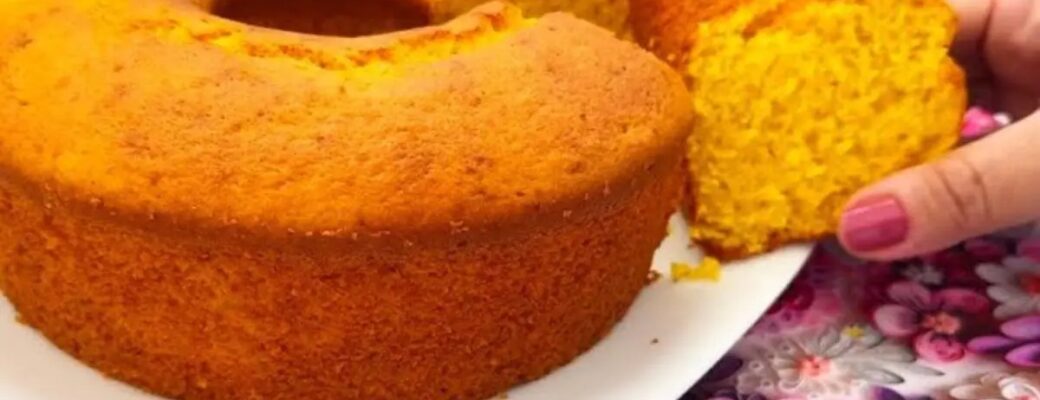 Bolo Caseiro Fofinho De Cenoura E Laranja