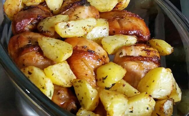 Frango Assado Suculento Com Batatas E Maionese: Passo A Passo Completo