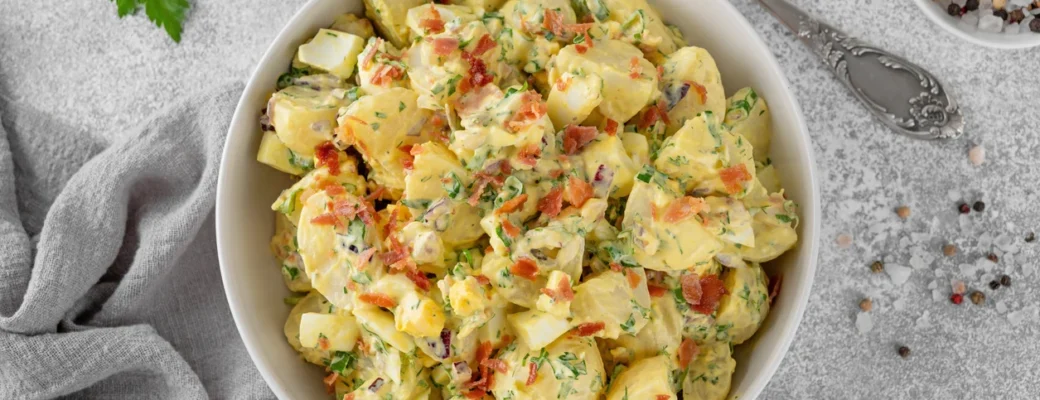 Salada De Batata Deliciosa Fácil Para Ceia é Prática, Saborosa E Perfeita Para Acompanhar Pratos...