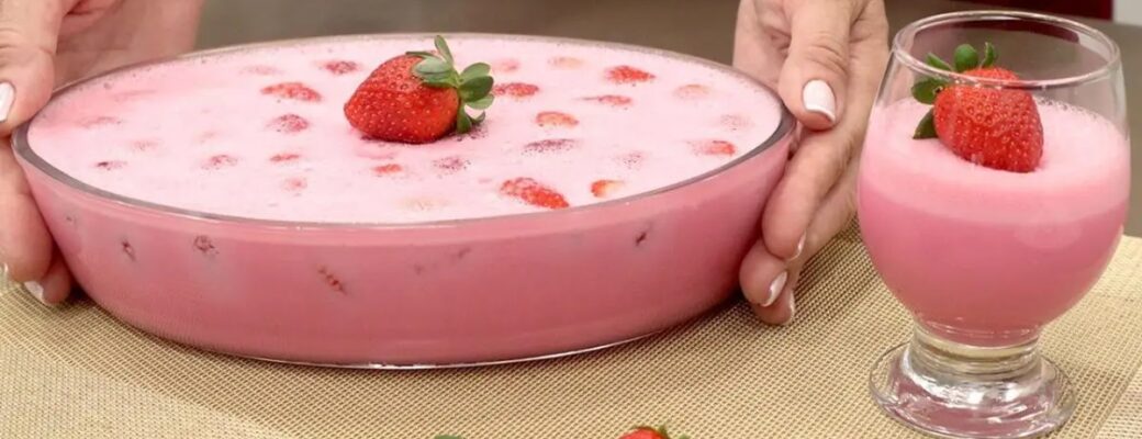 Uma Sobremesa De Morango Fácil, Rápida E Super Cremosa, Perfeita Para Qualquer Ocasião....