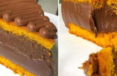 NO LIQUIDIFICADOR Esse Bolo De Cenoura Com Recheio De Brigadeiro
