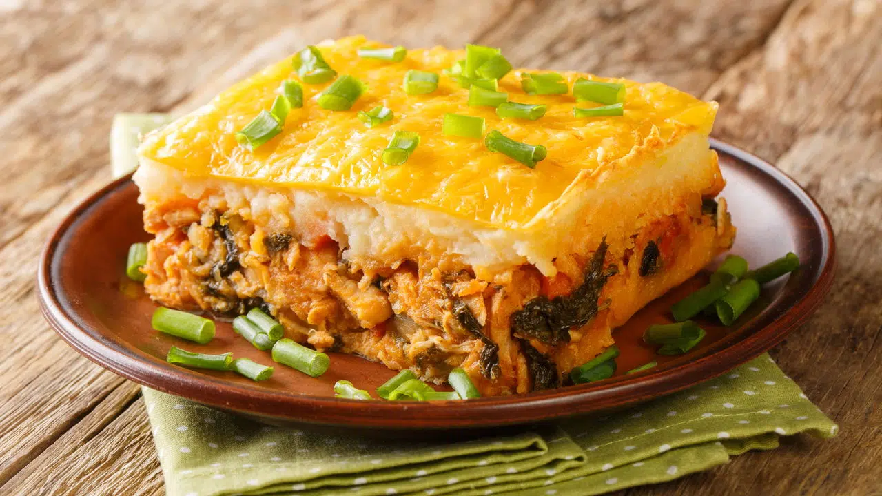 Torta de Aipim com Carne Moída