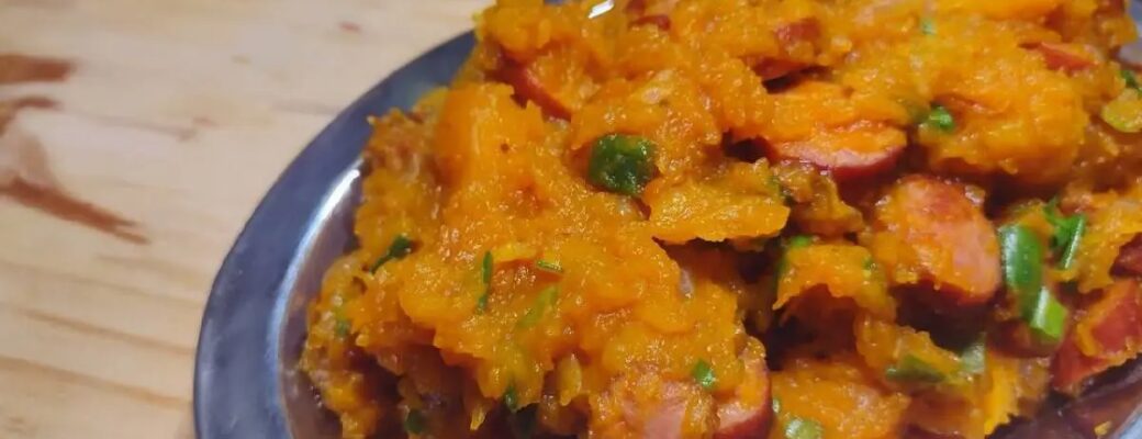 Aprenda Como Fazer Abóbora Cabotiá Refogada Fácil Deliciosa Com Linguiça E Temperos Simples, Perfeita Para...