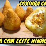 Coxinha De Frango Com Massa Cremosa De Batata E Leite Ninho é O Salgado Mais...