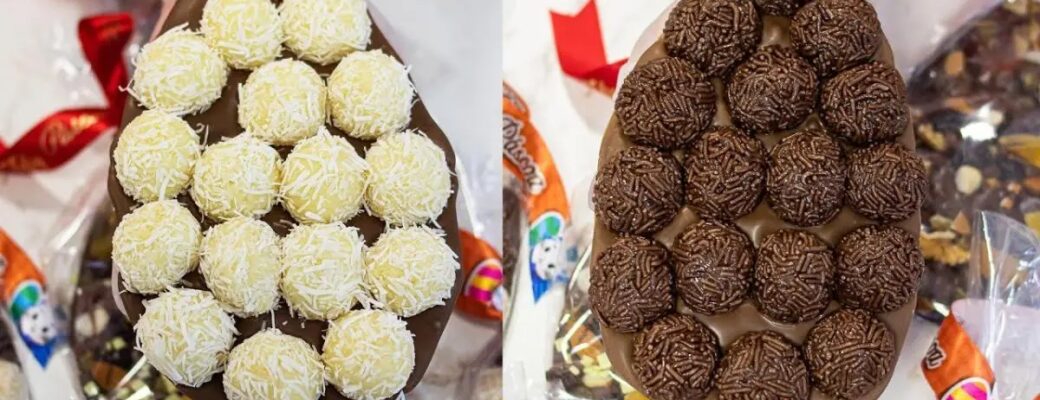 Ovo De Páscoa Tablete Recheado Com Brigadeiro E Beijinho....