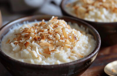 Arroz Doce Com Coco Cremoso E Com Sabor De Casa De Vó