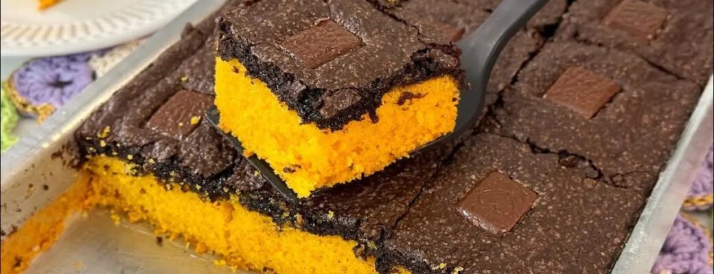 Bolo De Cenoura Com Brownie