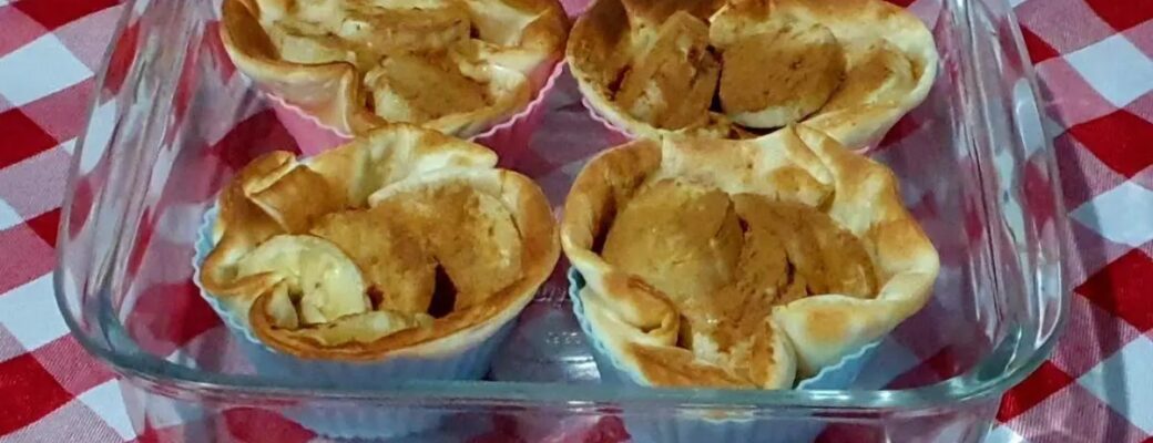 Sobremesa Com Massa De Pastel E Banana Feita Na Air Fryer....
