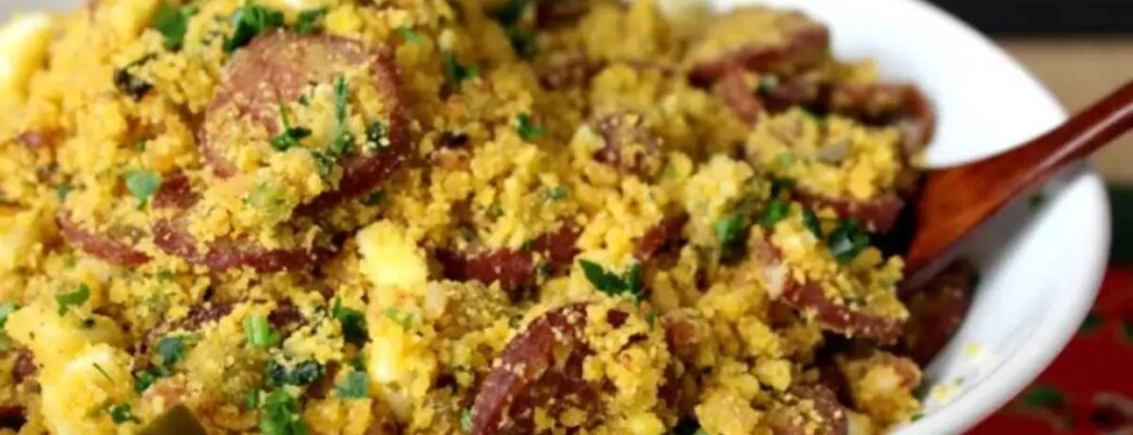 Farofa Com Bacon Calabresa E Toque Cítrico é Perfeita Para Churrasco Ou Assado. Aprenda Essa...