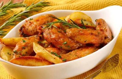 Frango Cremoso Com Creme De Cebola E Batata