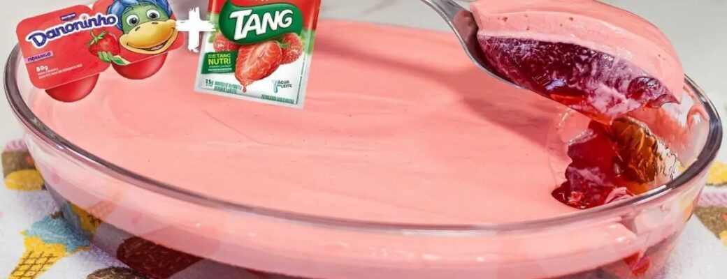 Gelatina Com Danoninho Na Travessa