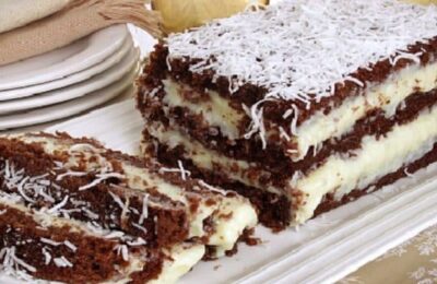 Bolo Gelado De Coco E Chocolate Uma Sobremesa Sensacional