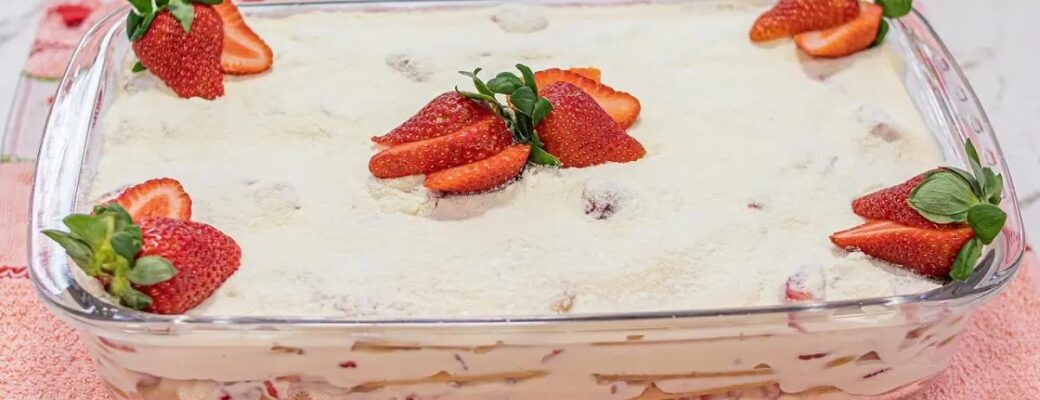 Pavê De Leite Ninho Com Morangos, Cremoso, Fácil E Perfeito Pra Qualquer Ocasião....