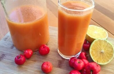 Suco Natural De Laranja Com Acerola Refrescante