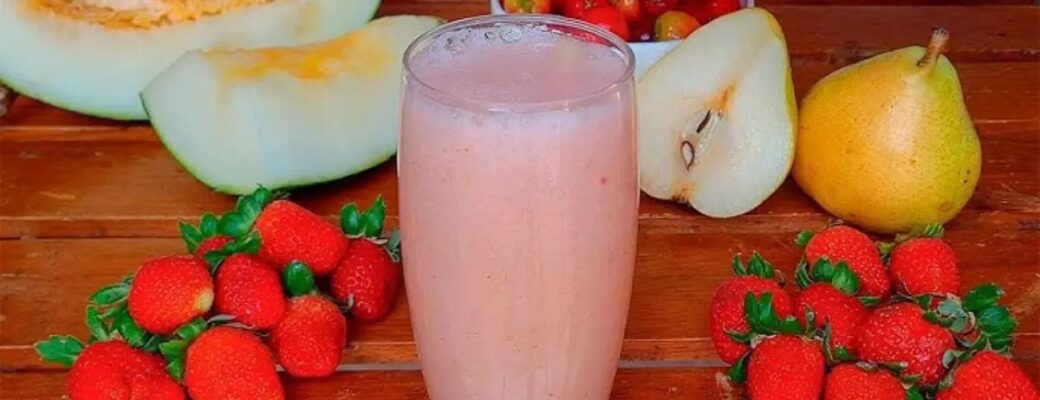 Suco Refrescante De Morango Com Melão é Ideal Para O Verão. Aprenda Essa Receita Leve,...