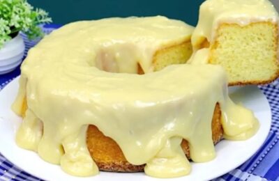 Bolo Simples Com Leite Ninho, Cobertura Cremosa E Sabor Irresistível....