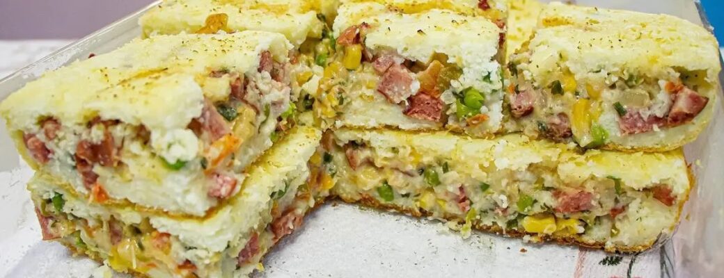 Torta Salgada De Liquidificador Sem Farinha De Trigo Com Arroz Cozido
