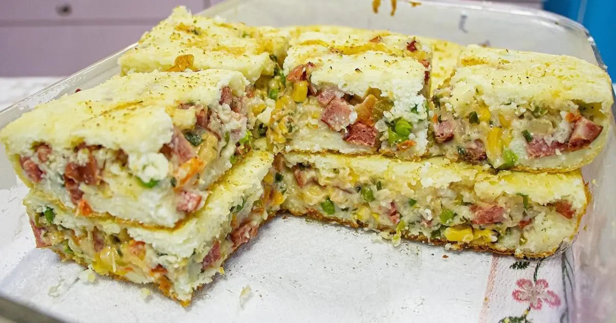 Torta Salgada De Liquidificador Sem Farinha De Trigo Com Arroz Cozido